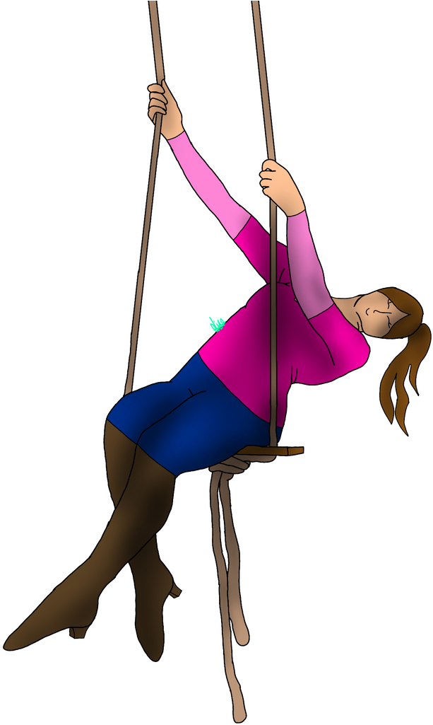 Swinging From Above By Sallyartist - Illustration (704x1135)
