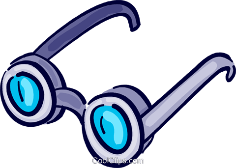 Glasses And Eyeglasses Royalty Free Vector Clip Art - Occhiali Da Vista Clipart (480x342)