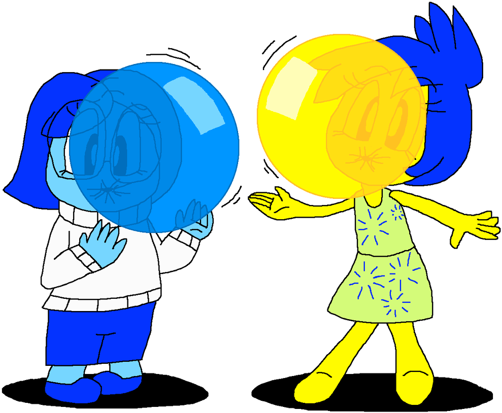 Pokegirlrules Joy And Sadness Puffing Up Color Bubble - Cartoon (1024x820)