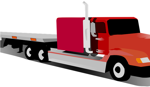 Cargo Truck Clipart 18 Wheeler - Flatbed Truck Clip Art (640x480)
