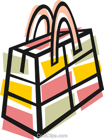 Shopping Bag Royalty Free Vector Clip Art Illustration - Shopping Bag Royalty Free Vector Clip Art Illustration (358x480)