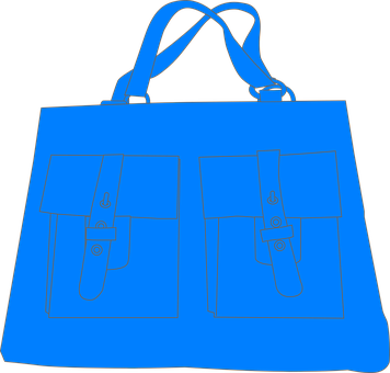 Handbag, Blue, Shopping, Carry-all, Big - Bag Clip Art (356x340)
