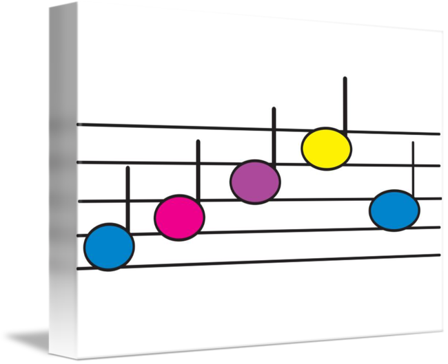 Music Notes 001 By Valerie Waters - Circle (650x529)