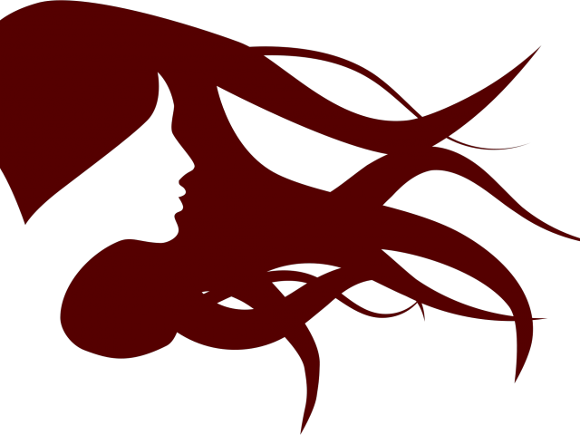Red Hair Clipart Svg - Flowing Hair Clipart (640x480)