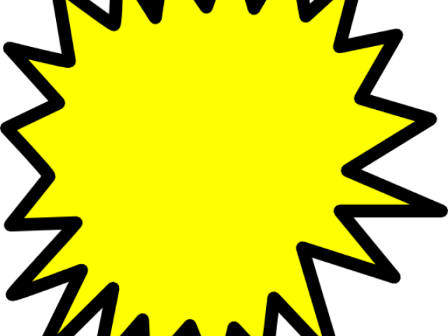 Speech Bubble Clipart Spiky - Transparent Starburst Clipart (640x480)
