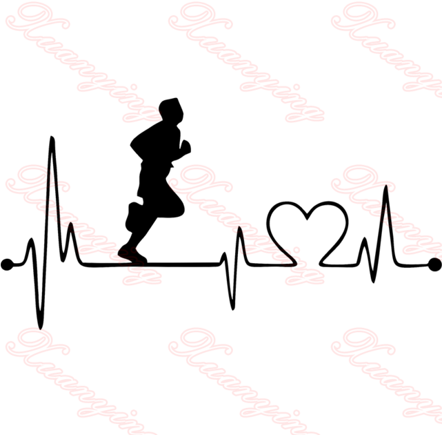 Creative Fashion Guy Run Car Styling Vinyl Ⓒ - Heartbeat Run (640x640)