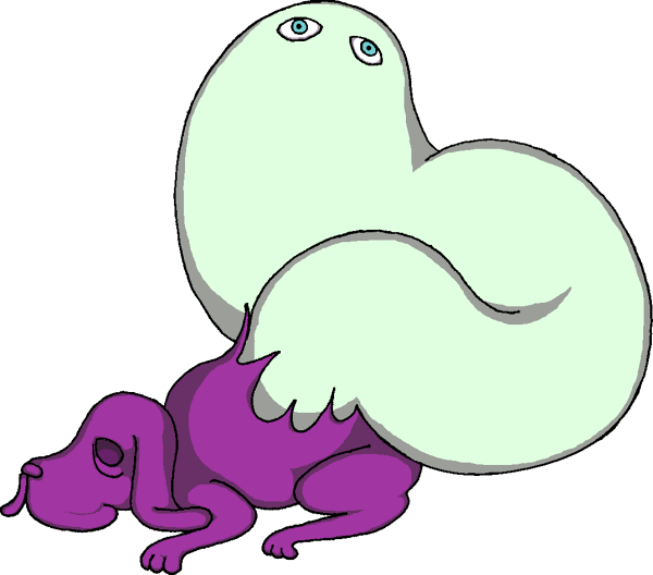 Creepy Blue Eyes - Cartoon (600x528)