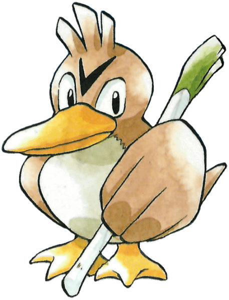 #farfetchd From The Official Artwork Set For #pokemon - Sugimori Farfetch D (457x600)