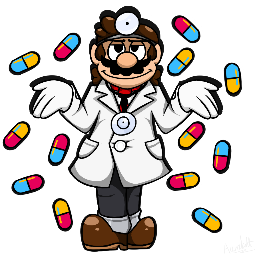 Dr Mario With Megavitamins - Dr Mario Pill (1000x913)