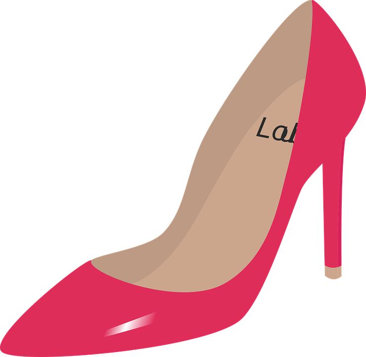 Shoe Heel Fashion - Sapato Alto Desenho Rosa Png (739x720)