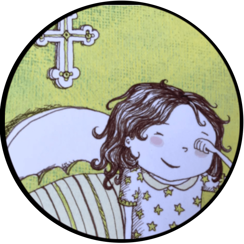 I Pray Today Interior Art - Cartoon (800x800)