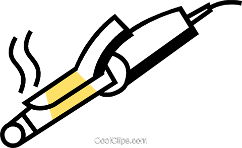 Curling Irons Royalty Free Vector Clip Art Illustration - Curling Iron Clip Art (480x294)