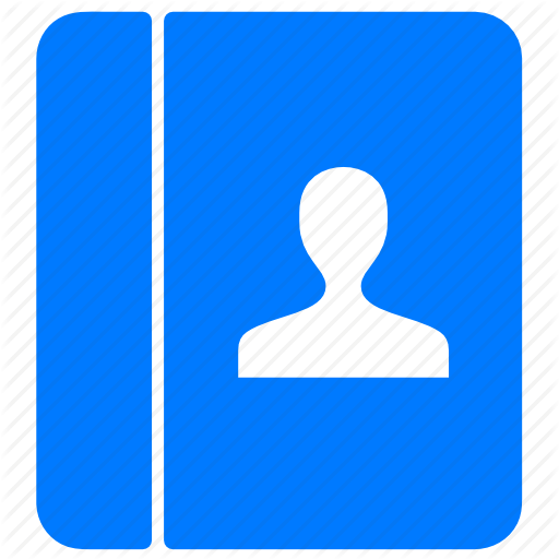 Contacts Icon Png - Address Book Icon Blue (512x512)