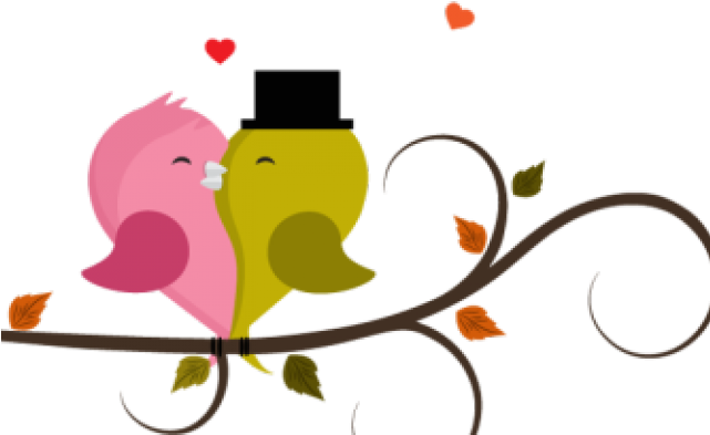 Brds Clipart Couple - Love Birds Transparent Background (640x480)
