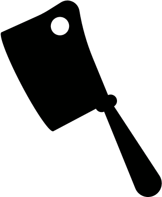 Cleaver Knife Vector - Butcher Knife Silhouette (400x400)