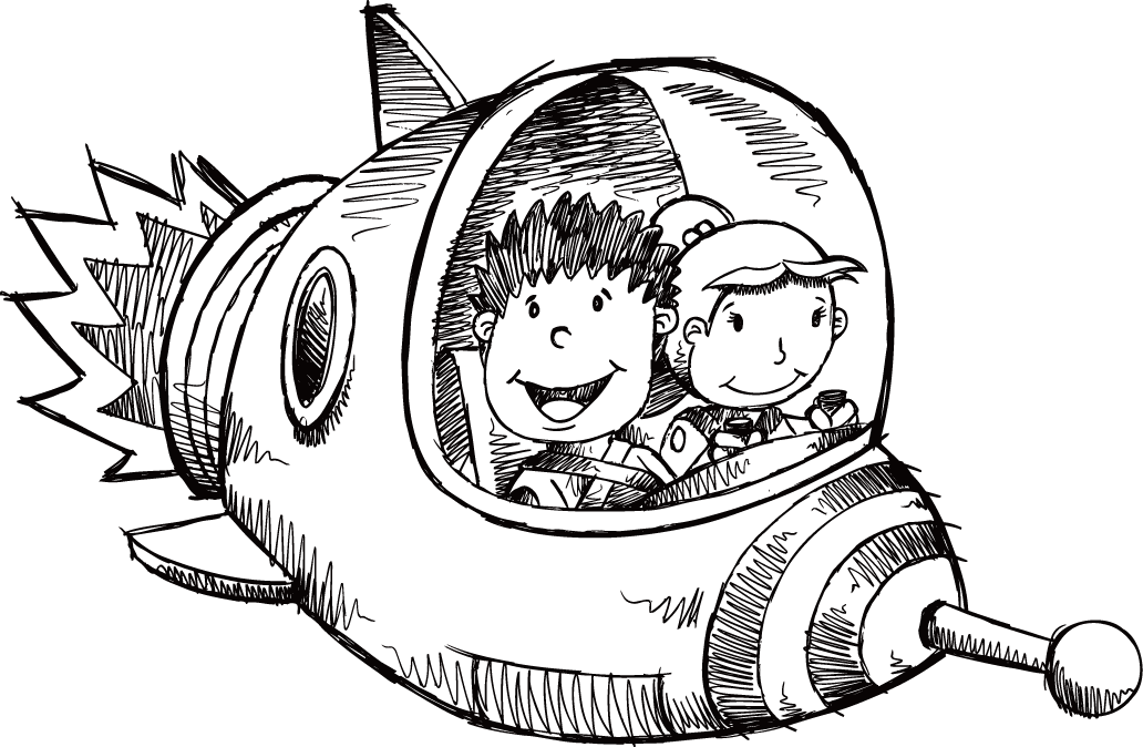 1032 X 674 9 - นักบิน อวกาศ การ์ตูน ลาย เส้น (1032x674)