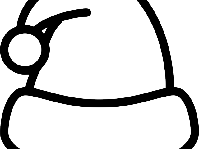 Drawn Santa Hat Icon - Santa Hats Clipart Black And White (640x480)