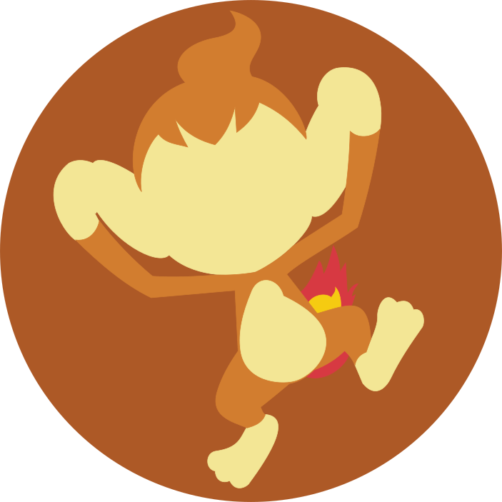 Minimalist Chimchar Icon Free - Chimchar Minimalist (703x703)
