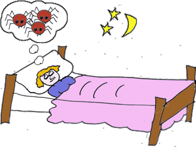 Drawn Bed Kid Clipart - Feeling Scared At Night (640x480)