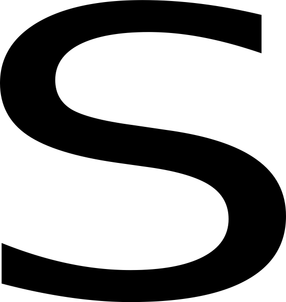 [ Img] - Clipart Black Letter S (564x595)