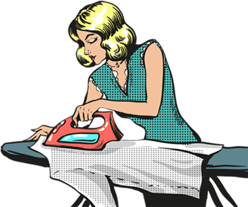 Woman Ironing Pop Art (800x800)