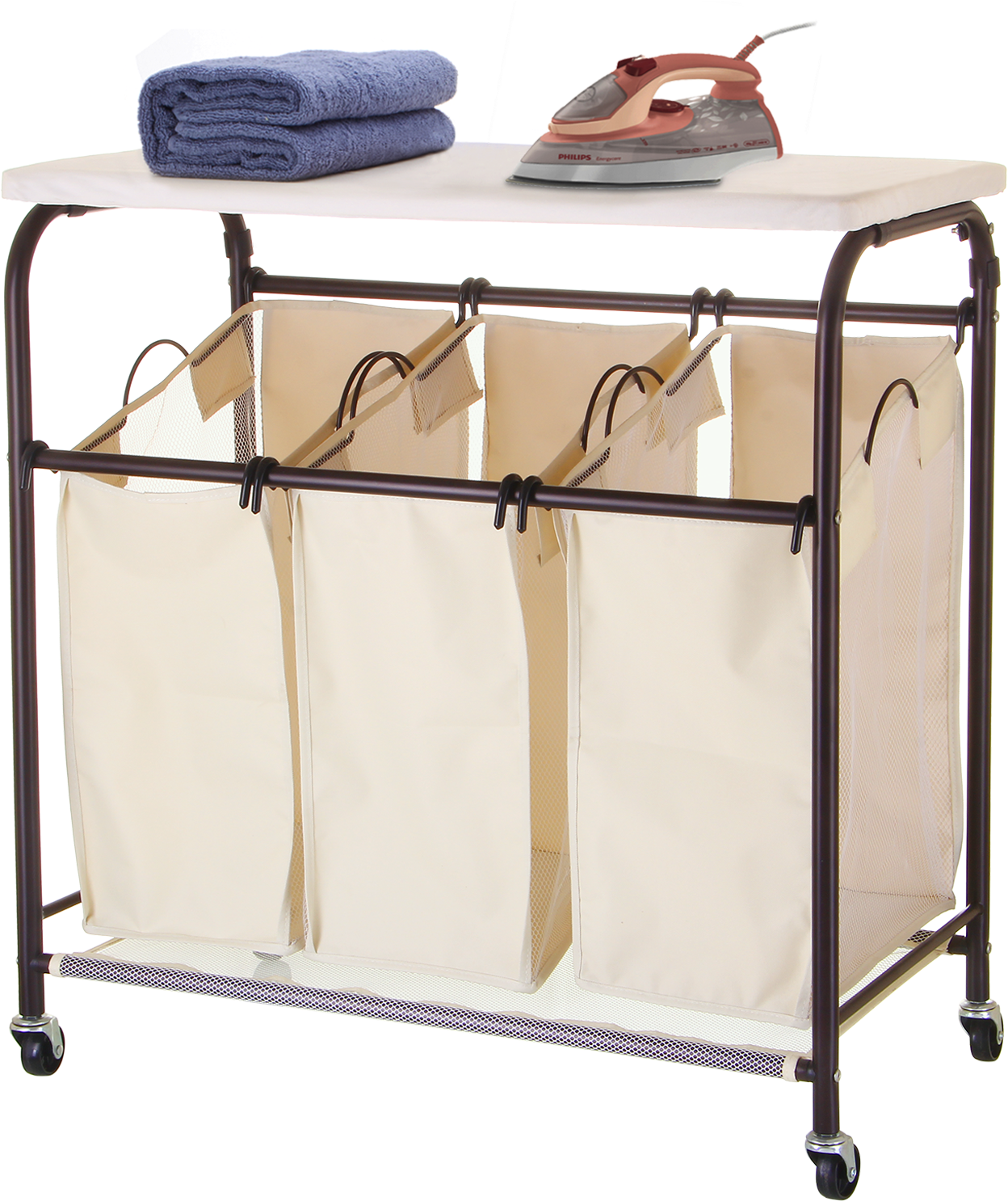 Mllieroo Mobile 3 Bag Heavy Duty Laundry Hamper Sorter - Hamper Laundry Room (1500x1500)