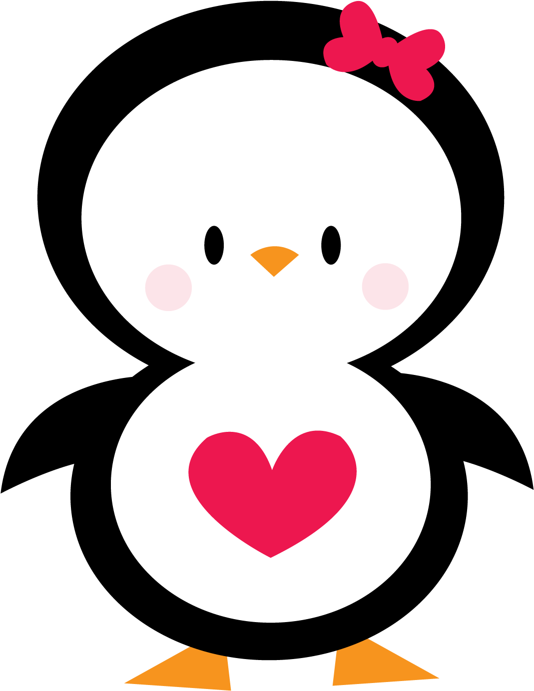 Clip Art - Penguin Valentines Day Clip Art (1500x1500)