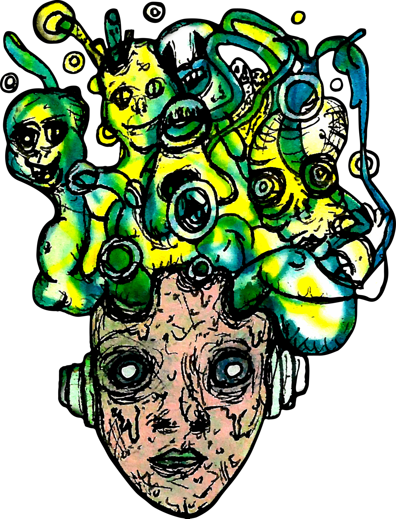 Psychedelic Trippy Art Tumblr Creepy Png Psychedelic - Psychedelic Trippy Art Tumblr Creepy Png Psychedelic (1280x1675)