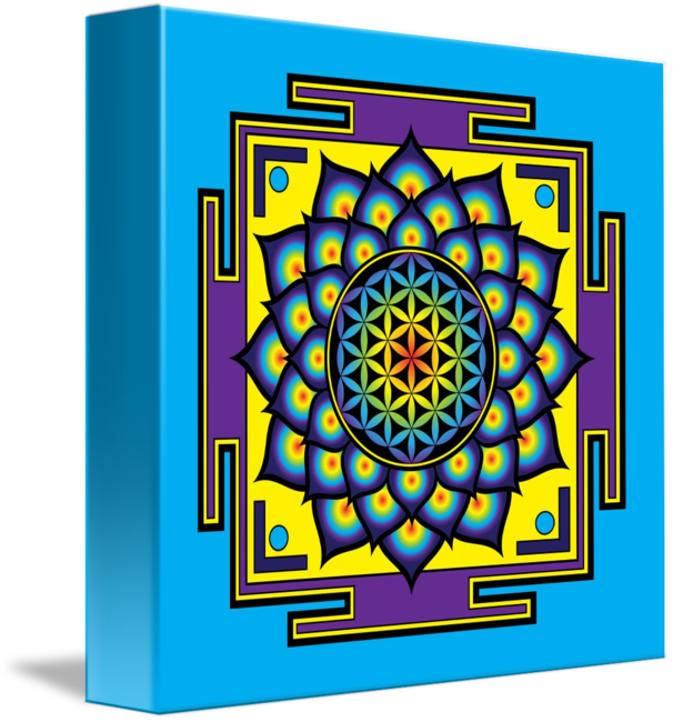 Flower Of Life Psychedelic (606x650)