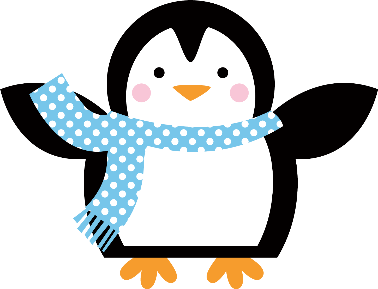 Clip Art - Penguin With Scarf Clipart (1500x1160)