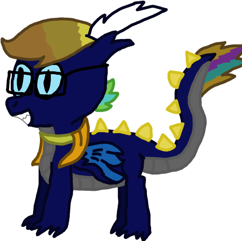 Nightshadowmlp, Dracony, Dragon Wings, Glasses, Hybrid, - Illustration (1024x1024)