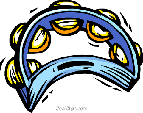 Tambourine Royalty Free Vector Clip Art Illustration - Tambourine Clipart Transparent Background (480x380)