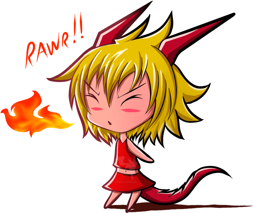 Scary Dragon Clip Art - Cartoon (1024x1024)