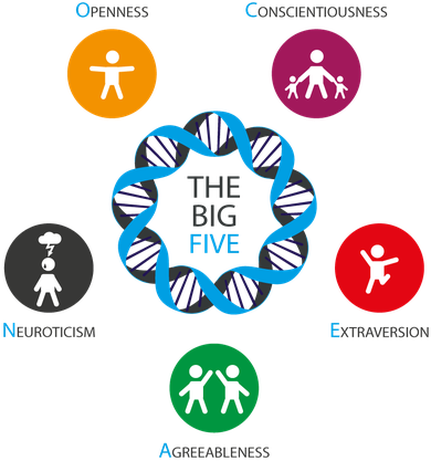 Transparent Personality Trait - Personality Big 5 Theory (400x418)