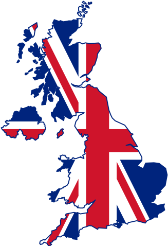Softamo Education Group - United Kingdom Map Flag (346x480)