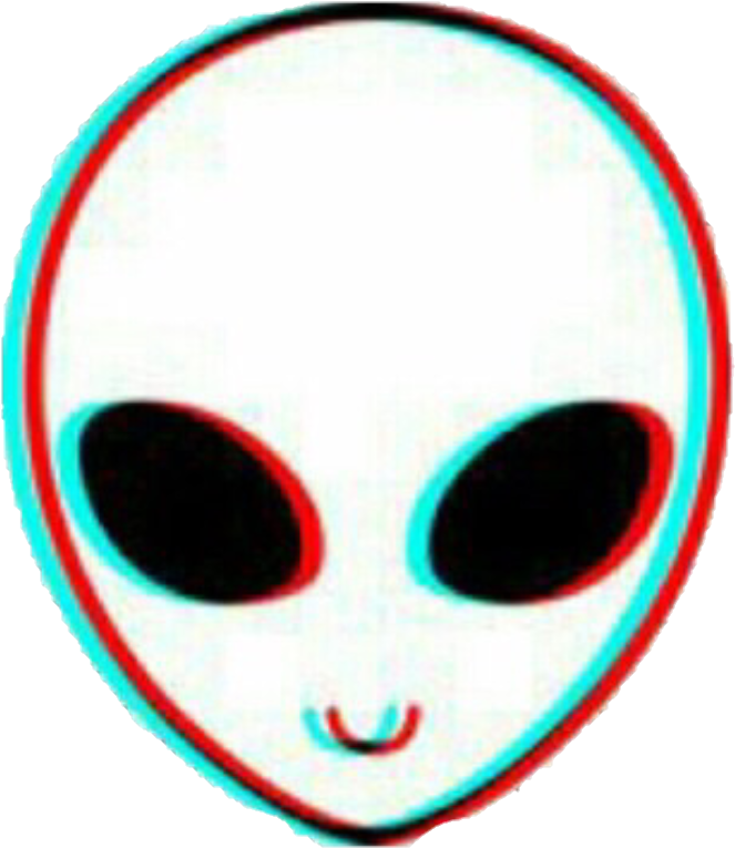 Picture Stock D Glitch Alien Emoji Aesthetic Colorful - Alien Png (828x893)