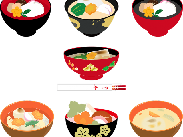 Noodle Clipart Miso Soup - 大阪 お 雑煮 イラスト (640x480)