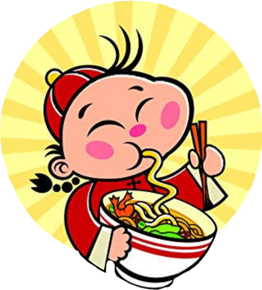 Noodle Sticker - Asian Kid Cartoon (1024x1133)