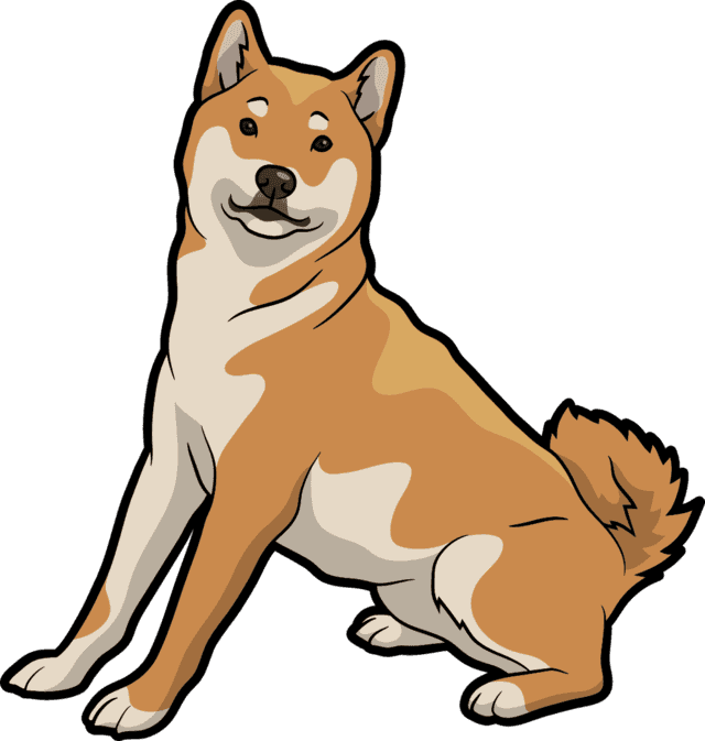 Adele Aske-haley - " - Cartoon Shiba Sitting (640x673)