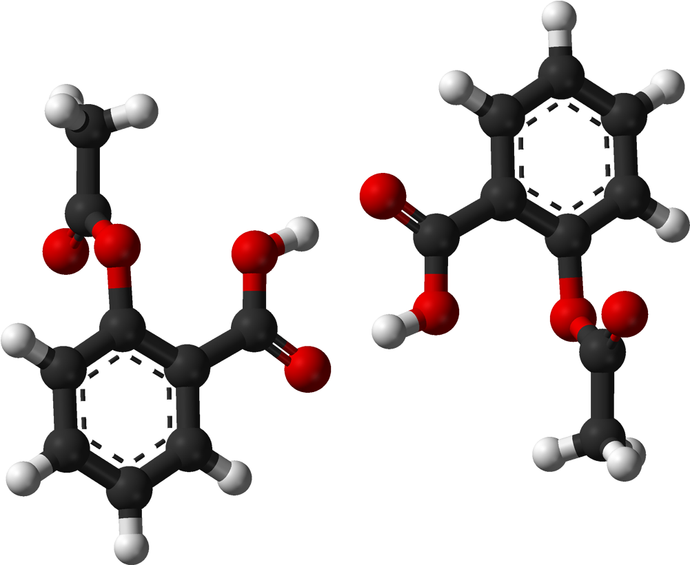 Aspirin Dimer Xtal 3d Balls - Structure And Iupac Name Of Salicylic Acid (1100x919)
