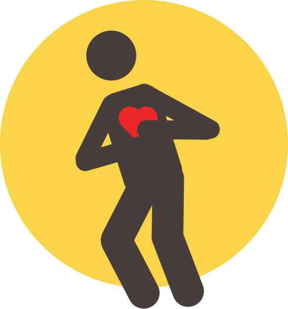 Sign And Symptomps Banner - Heart Attack Image Logo (583x626)