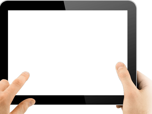 Tablet Clipart Holding - Sap Hana Cloud Platform Mobile (640x480)