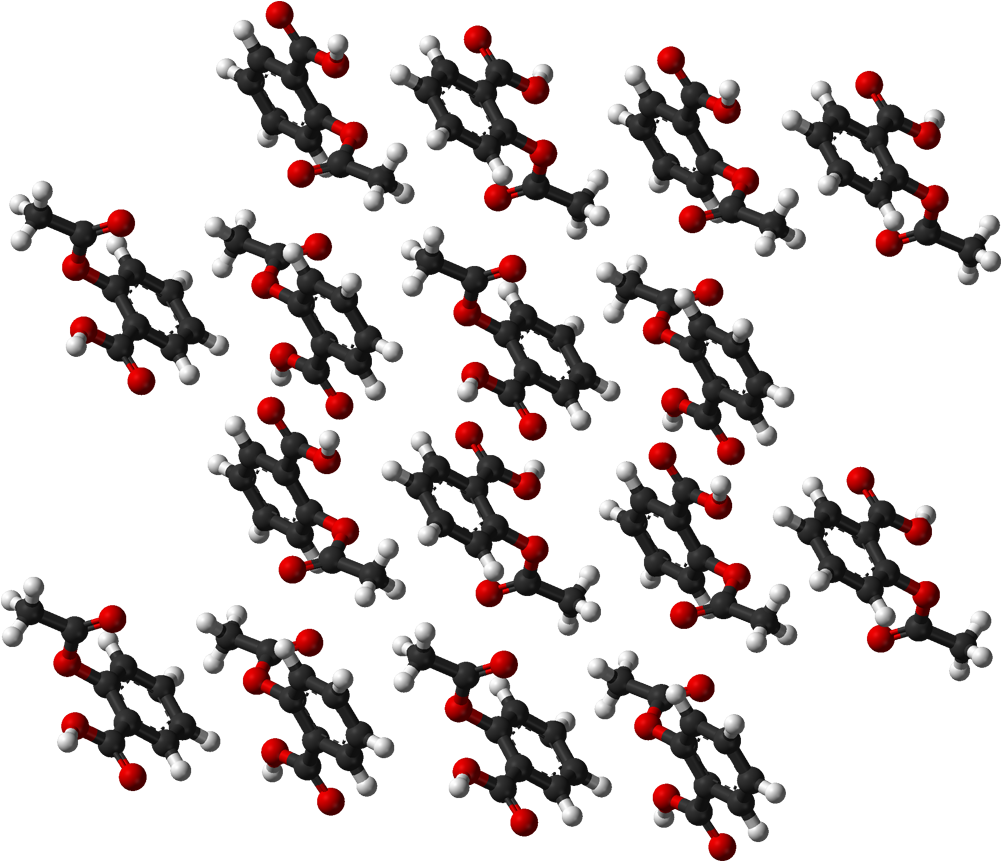 Aspirin Xtal A 3d Balls - Illustration (1100x960)