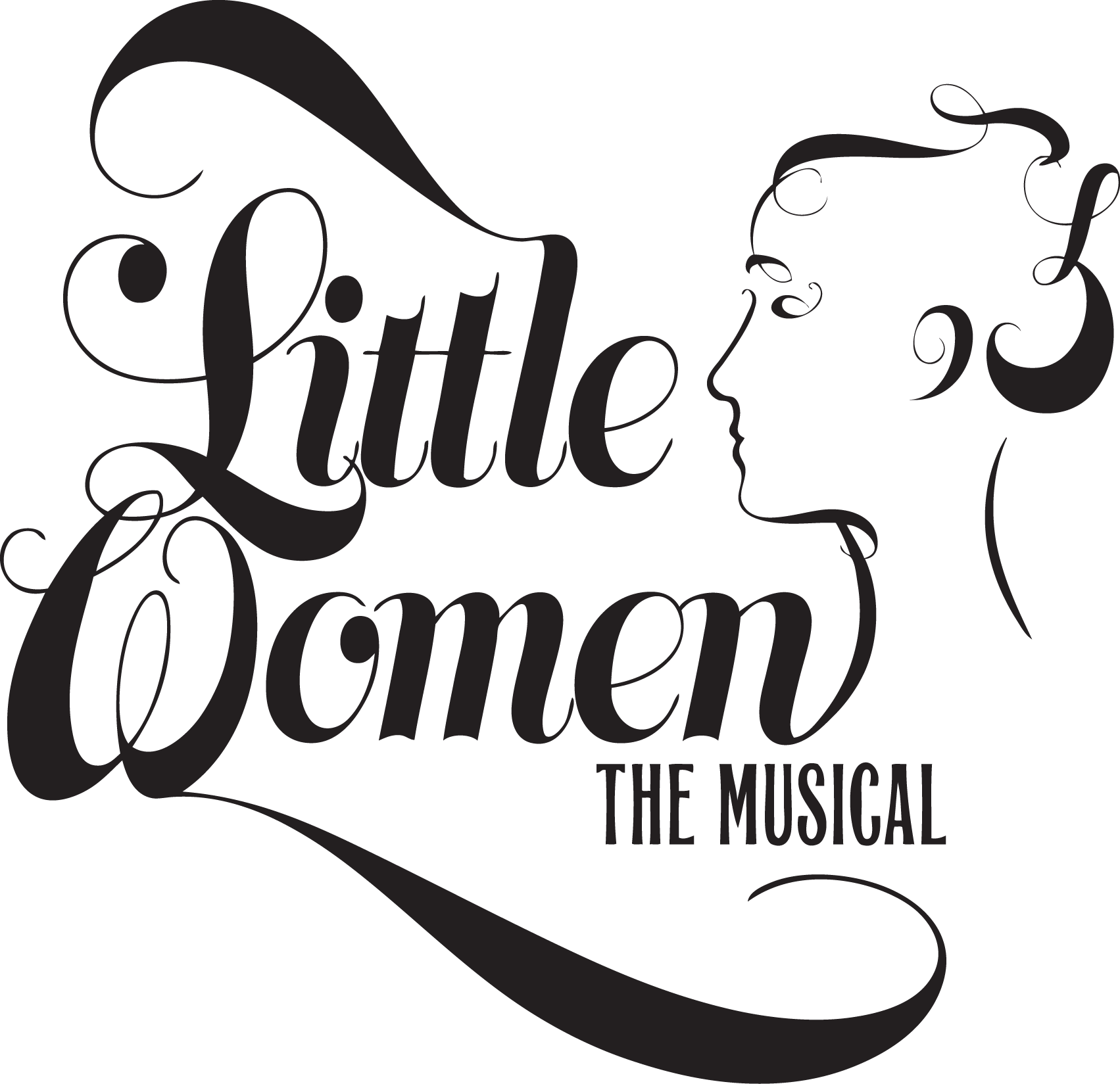 05 Little Women Blac - Black And White Little Women (1703x1649)