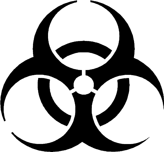 Biohazard Symbol Clipart Clear Background - Biohazard Symbol (585x535)