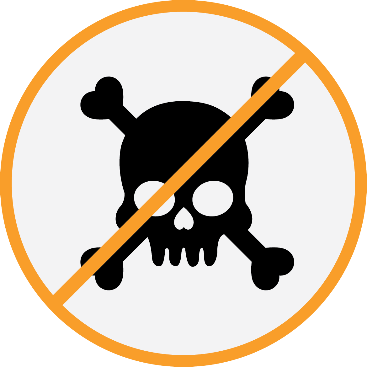Non-toxic Clip Art - Skull And Crossbones Silhouette (1170x1170)