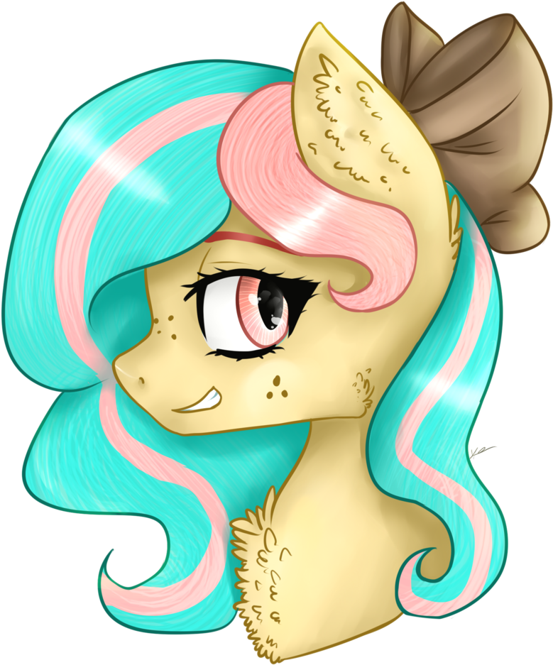 Naturallightning, Female, Fluffy, Freckles, Hair Bow, - Cartoon (1125x1024)