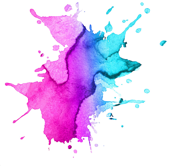 Purple Dream Effect Element Watercolor Painting Drawing - Paint Splatter Watercolor Png (658x658)