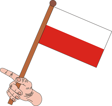 Polish Flag, Flag, White-red, Poland - Uk Flag Png (357x340)