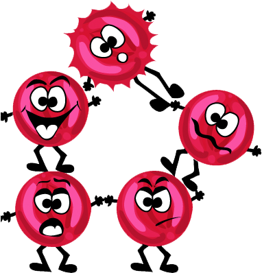 Red Blood Cell Cartoon (383x405)